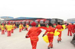 济南这家物流公司挺时髦 新年开业改锣鼓扮玩